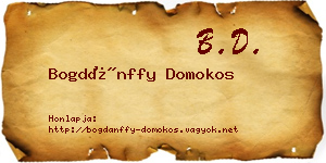 Bogdánffy Domokos névjegykártya